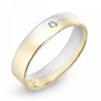 Обручальное кольцо R01-WED-00021-М12526 комбинированное, гладкое