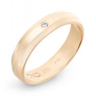 Обручальное кольцо R01-WED-00007-М12535 из красного золота, гладкое