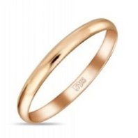 Обручальное кольцо R01-R-040-200-М12536 из красного золота, гладкое